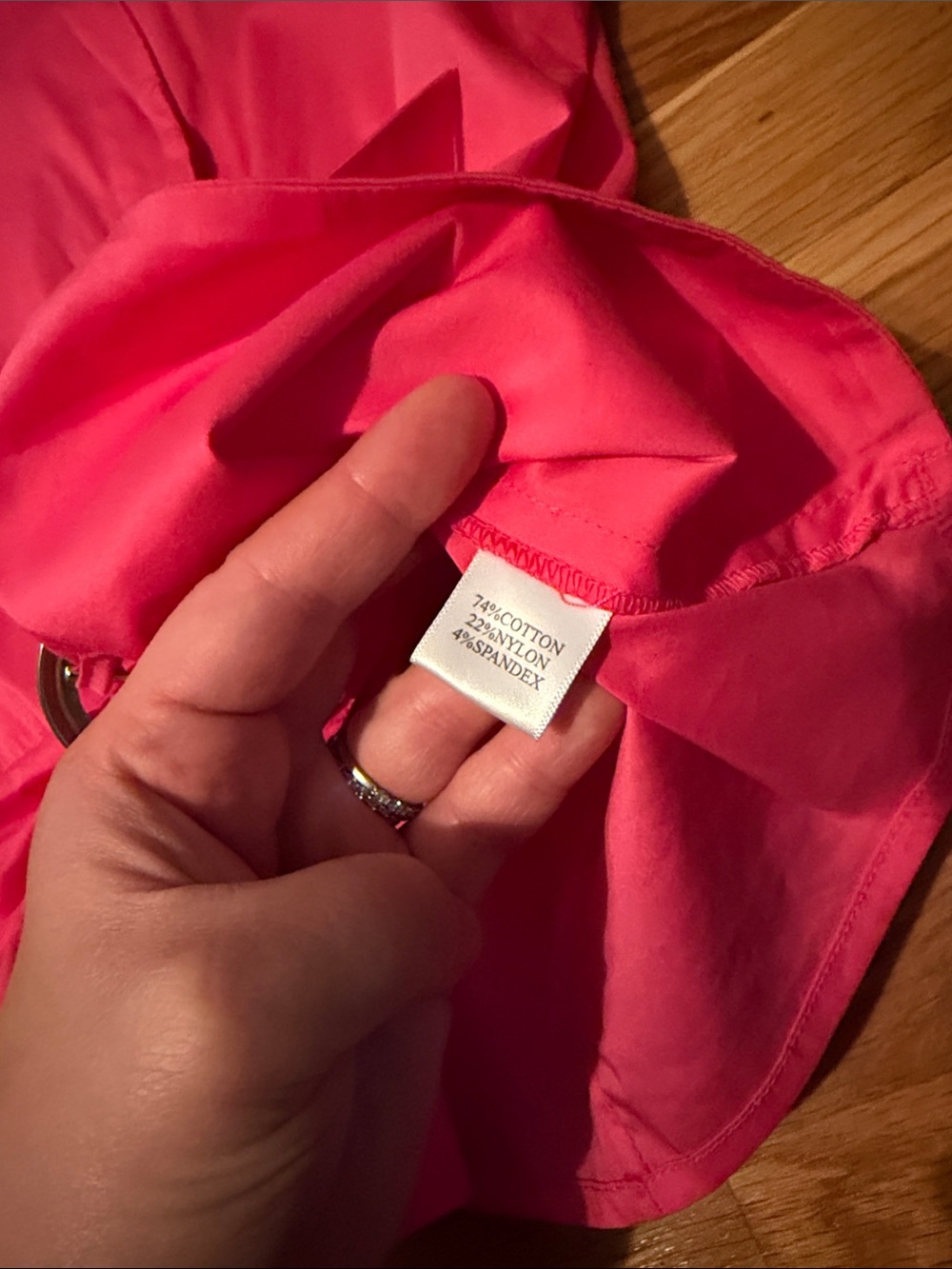 Island Republic Hot Pink Sleeveless Tie-Front Blouse with Ring - Picture 7 of 10